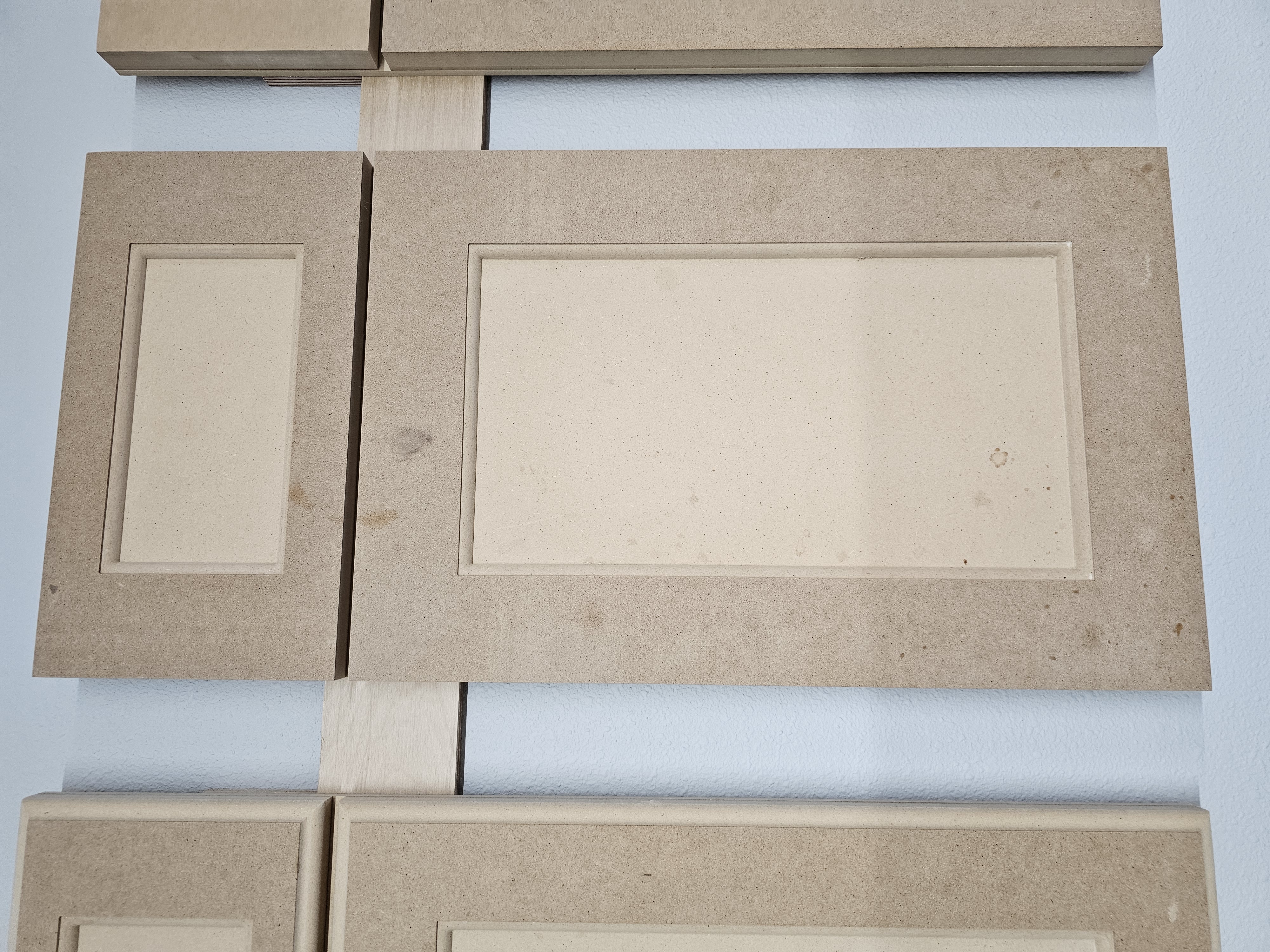 Paint grade flat panel cabinet door profile